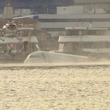 VIDEO: US Airways Flight 1549 made an emergency landing on the Hudson River in January 2009 following a bird strike upon take off.