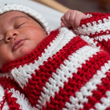 VIDEO: Nurse Caitlin Pechin of UPMC Magee-Womens Hospital spreads holiday cheer crocheting festive sweaters for adorable newborns. 