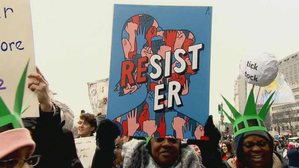 Women's March 2019: Thousands of protesters across US rally amid  controversy over anti-Semitism - ABC News