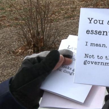 VIDEO: Furloughed worker makes shutdown greeting cards 