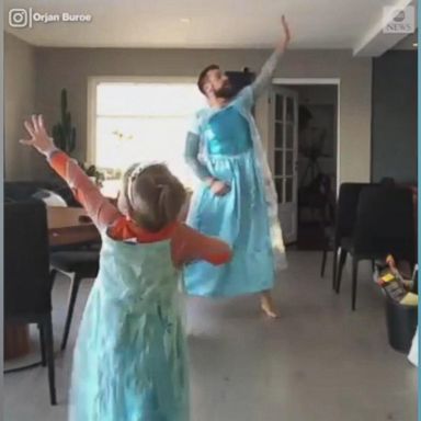 VIDEO: This father could win "Dad of the Year" after choreographing a dance to "Let It Go" from "Frozen" with his son--complete with Queen Elsa costumes.