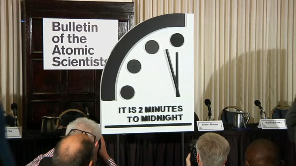 Doomsday Clock Stays At Two Minutes To Midnight Video Abc News
