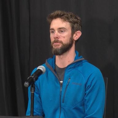 VIDEO: Travis Kauffman, 31, was jogging on Horsetooth Mountain in Larimer County, Colorado, on Feb. 4 when he was attacked by a juvenile mountain lion.