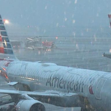 VIDEO: Flights canceled due to winter storm 