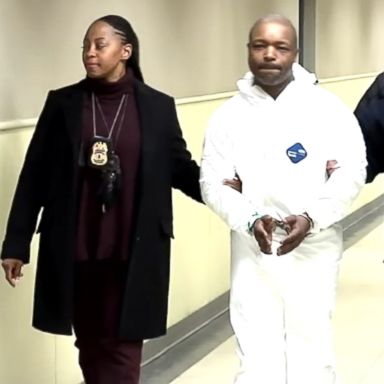 VIDEO: Lamont Stephenson, who had been wanted since being identified as a suspect in a 2014 murder, was found sleeping in a rental truck in Prince George's County, just outside of Washington, D.C.