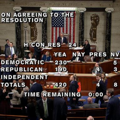 VIDEO: All told, 420 members - 230 Democrats and 190 Republicans - voted for the resolution. 