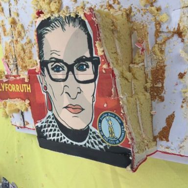 VIDEO: Brooklyn celebrates RBG's 86th birthday