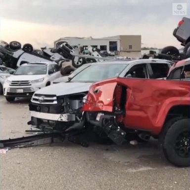 VIDEO: Tornadoes destroy car dealership in Missouri