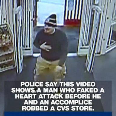 VIDEO: Man 'faked a heart attack' before robbing CVS