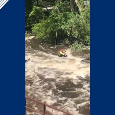 VIDEO: First responders rescue kayakers from rushing river in Ohio