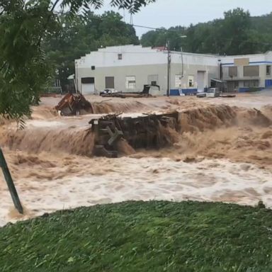 VIDEO: Massive flooding in Missouri cuts off access to main roads