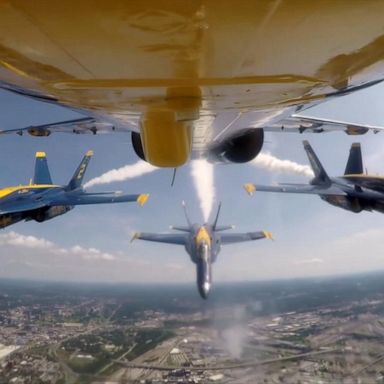 VIDEO: Blue Angels pay tribute to deployed troops with impressive routine