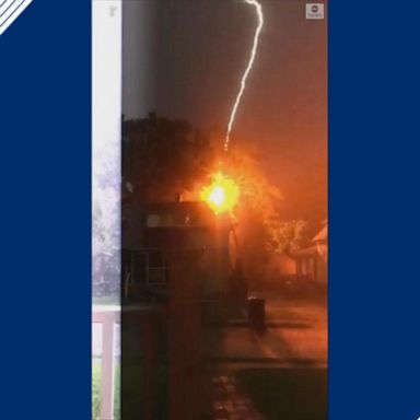 VIDEO: Lightning strikes house, causes neighborhood blackout