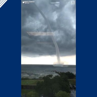 VIDEO: Waterspout spotted winding over New Orleans