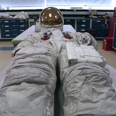 VIDEO: Neil Armstrong's spacesuit goes on display for 1st time in more than a decade