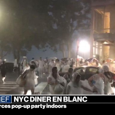 VIDEO: New York City hosts annual pop-up Diner en Blanc party