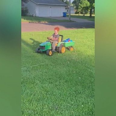 Police located Kenneth shortly after he disappeared from his family's yard, but the toddler was sad he wasn't able to get on any rides.