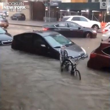 VIDEO: New York City streets underwater after storm hits