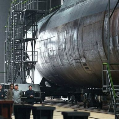 Kim Jong Un inspects newly built submarine