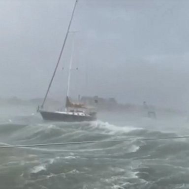 VIDEO: Man rides out storm on a sailboat