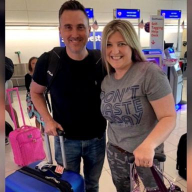 The Maryland couple was shocked to receive notes of well wishes from fellow passengers and ground crew, all arranged by the flight attendants on Southwest Airlines.