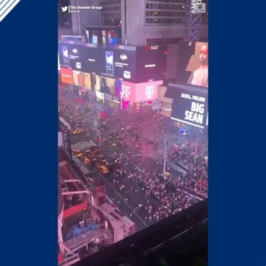 VIDEO: Motorcycle backfiring causes panic in Times Square