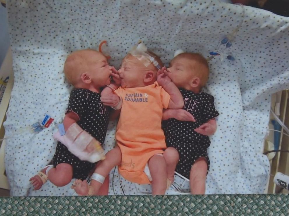 Triplets I found online - the girl got dealt a really bad hand : r