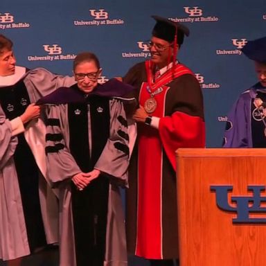 VIDEO: Ruth Bader Ginsburg accepts honorary degree following cancer treatment