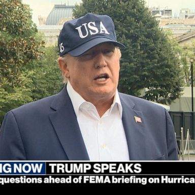 The president addressed the media before he made his way to meet with FEMA in preparation for Category 5 Hurricane Dorian.