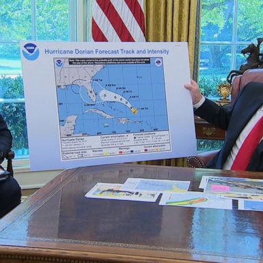 VIDEO: Controversy continues over Trump holding altered storm path image