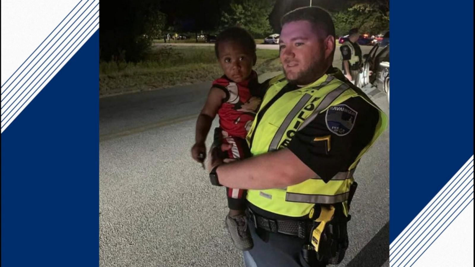 Officers pull over driver with no license plate, end up helping young ...