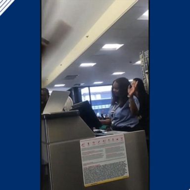 Southwest Airlines staffers sang a rendition of “Lean on Me” at Louis Armstrong New Orleans International Airport.