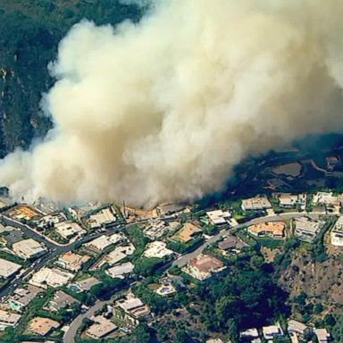 VIDEO: Fast-moving wildfires destroy Southern California homes