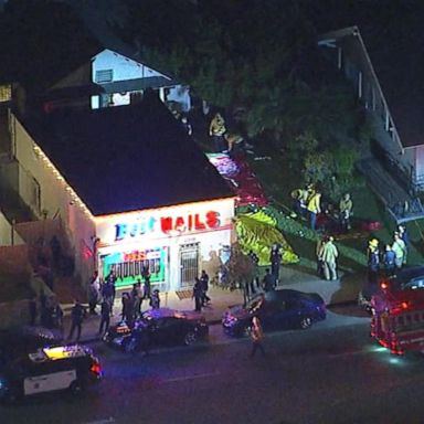 Authorities declared a mass casualty incident and said that they were responding to a crime scene outside a home next to a nail salon in downtown Long Beach, California Tuesday night.