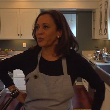 VIDEO: 2020 presidential candidate Kamala Harris preps Thanksgiving dinner