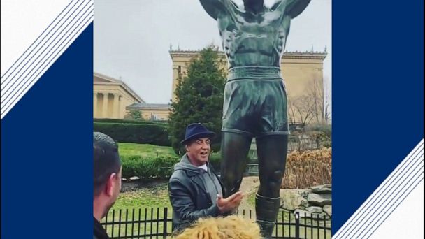 Rocky statue