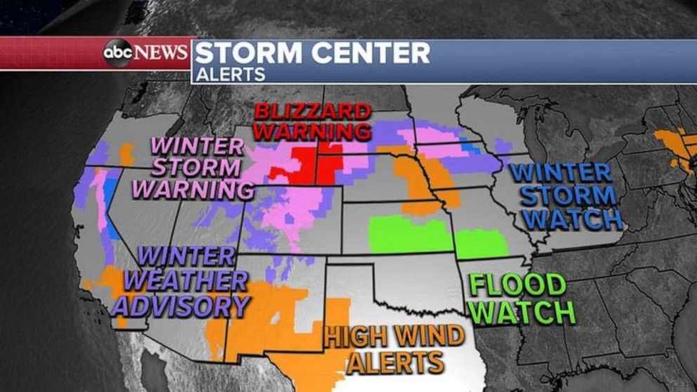 PHOTO: Snowfall rates this morning are 1 to 2 inches per hour in Colorado and Wyoming, with locally up to 4 inches per hour in the foothills and mountains. 
