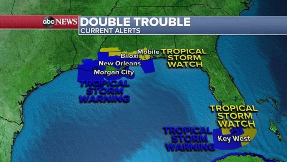 PHOTO: Here are all the Watches and Warnings for the region this morning along with new Tropical Storm Warnings that have been issued for Laura in the Florida Keys, including Key West. 
