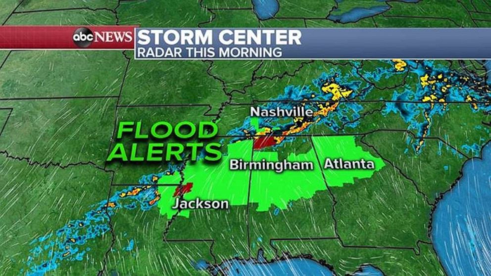 PHOTO: Locally 4 inches of rain are possible through the end of the day today and flooding is forecast through the day. 