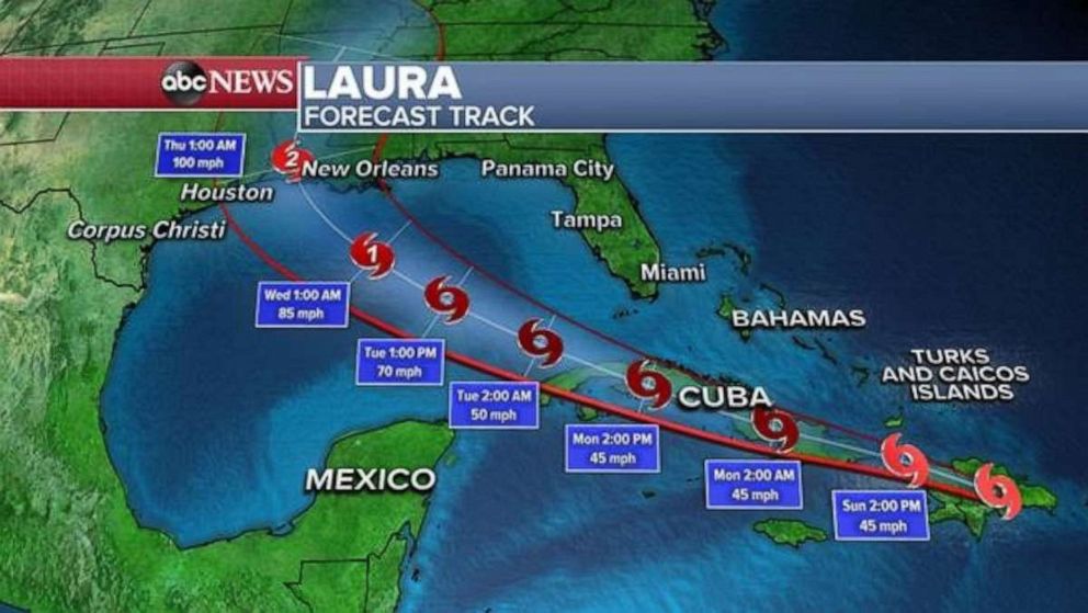 PHOTO: Laura currently is bringing torrential rain to parts of Haiti and the Dominican Republic as the storm is about 95 miles east of Port Au Prince, Haiti.  