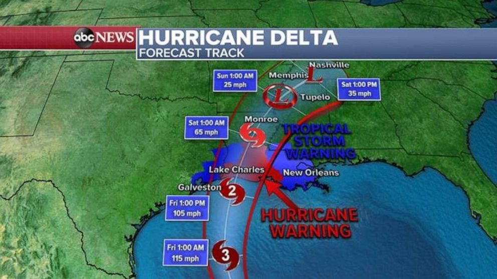 PHOTO: A Tropical Storm Warning has also been issued for New Orleans and for Galveston, Texas with a Storm Surge Warning issued for Louisiana and Mississippi.  
