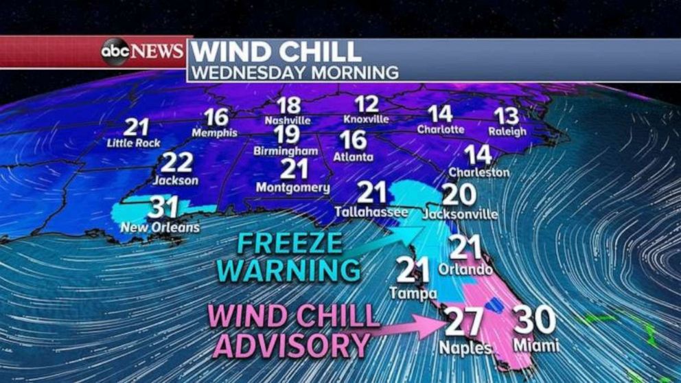 PHOTO: The arctic air spills all the way into the Mid-South, wind chill is in the teens in Atlanta and Memphis this morning.