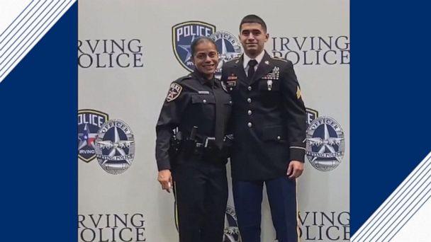Video Military Son Surprises Mom During Police Swearing In Ceremony Abc News 7922