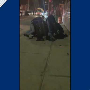 Video shows a man apparently getting assaulted by several police officers in Brooklyn and arrested for allegedly smoking weed in a park.