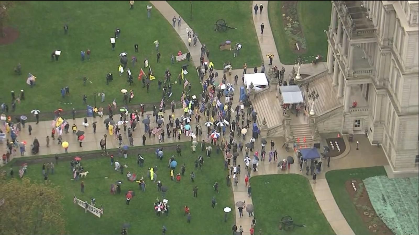 Protesters Storm Michigan Capitol Building Good Morning America   200430 Vod Michigan Protest HpMain 16x9 1600 