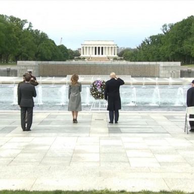 Trump joins World War II veterans at V-E Day ceremony