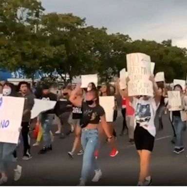 VIDEO: Demonstrators protest death of George Floyd