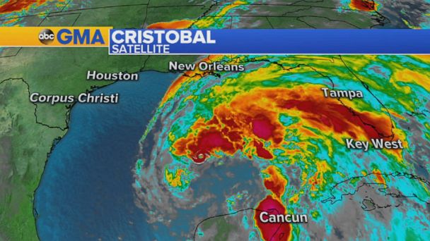 Video Tropical storm Cristobal continues to track toward Gulf Coast ...