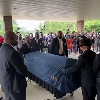 Families and friends honored the life of George Floyd on Saturday in North Carolina, where Floyd was born.