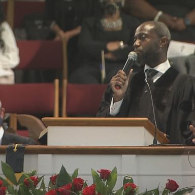 Rev. Dr. Christopher D. Stackhouse Sr., the senior pastor of Lewis Chapel Missionary Baptist Church, delivered a eulogy of George Floyd on Saturday in North Carolina.